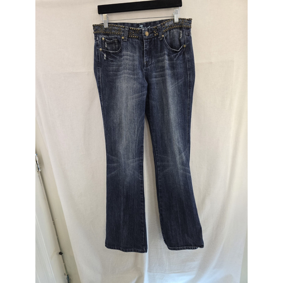 7 for all mankind "A" POCKETS Studded Waistband Pockets. Juniors Ladies Size 11 - Picture 1 of 13
